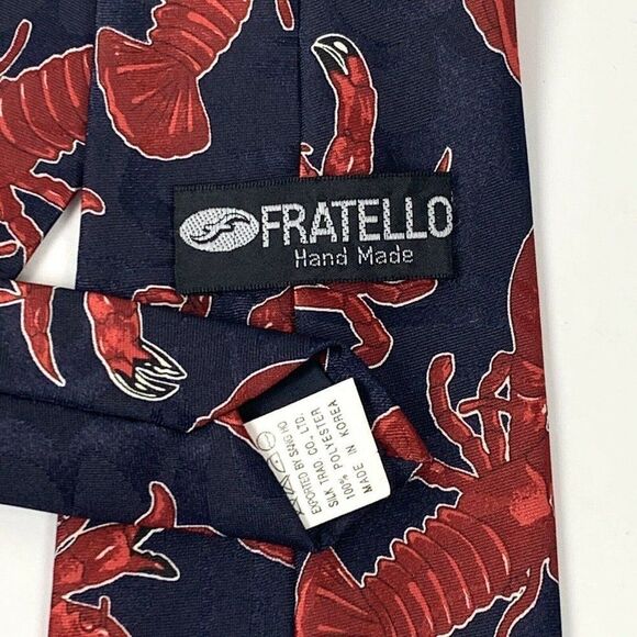 Fratello Mens Necktie Ocean Lobster Crab Novelty - Picture 6 of 6
